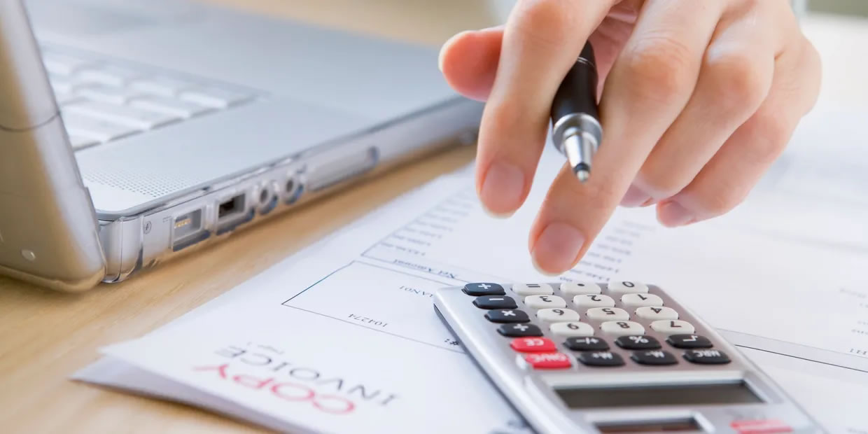 Laptop and Calculator