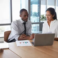 Man and Woman with Laptop